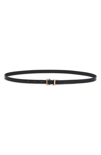 FRAME FRAME Petite Square Buckle Skinny Leather Belt