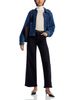 Frame Frame Pixie Le Slim High Rise Ankle Palazzo Jeans in Black - 2
