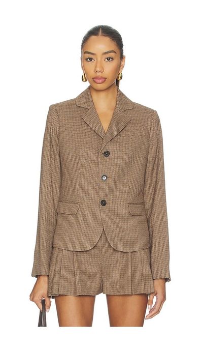 FRAME FRAME Plaid Riding Blazer