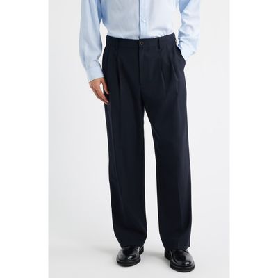FRAME FRAME Pleated Wool Wide Leg Pants