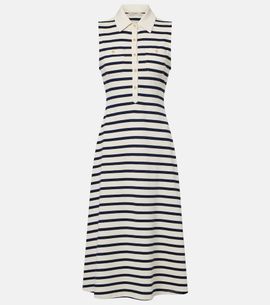 Frame Frame Sea Breeze striped cotton polo dress