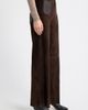 FRAME FRAME Slim Palazzo Suede Leather Pants - 3