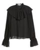 FRAME FRAME Soire Silk Ruffled Top - 5