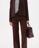 FRAME FRAME Suede Le Slim Palazzo Modernist Pocket Pants Dark Brown - 5