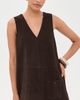 FRAME FRAME Suede Safari Tent Dress Dark Brown - 2