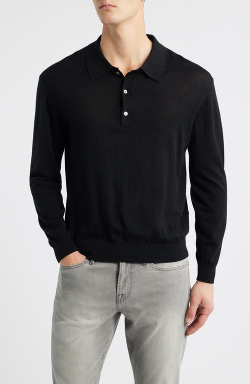 FRAME FRAME Superfine Merino Wool & Cashmere Polo Sweater