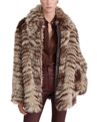 Frame Frame The Alpine Chevron Faux Fur Coat