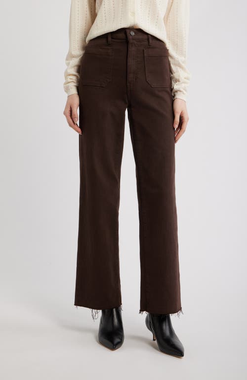 FRAME FRAME The Anchor High Waist Raw Hem Wide Leg Jeans
