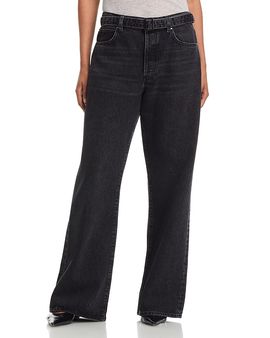 Frame Frame The Belted Loose High Rise Wide Leg Jeans in Venue