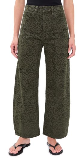 FRAME FRAME The Bow Crop Flocked Jeans Sandcat