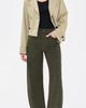 FRAME FRAME The Bow Crop Flocked Jeans Sandcat - 5
