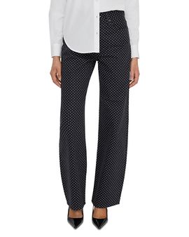 Frame Frame The Bow High Rise Jeans in Black Polka Dot