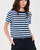FRAME FRAME The Boxy Tee Chambray Stripe - 2