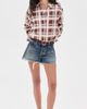 FRAME FRAME The Boy Shirt Silver Peony Plaid - 5