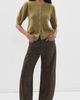 FRAME FRAME The Cashmere Airy Cardi Deep Olive - 5