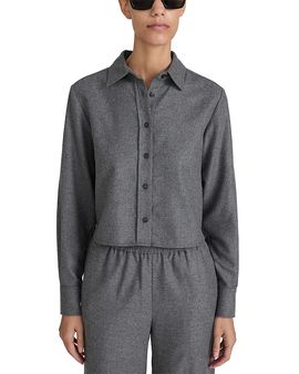 Frame Frame The Charles Wool Blend Cropped Shirt