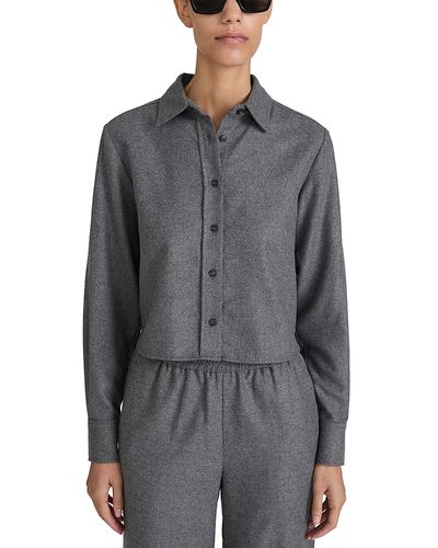 Frame Frame The Charles Wool Blend Cropped Shirt