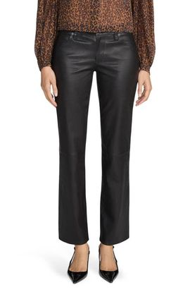 FRAME FRAME The Cigarette Leather Straight Leg Pants
