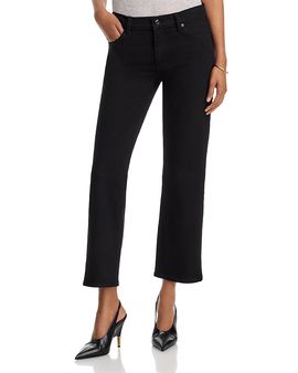 Frame Frame The Cigarette Low Rise Jeans in Black