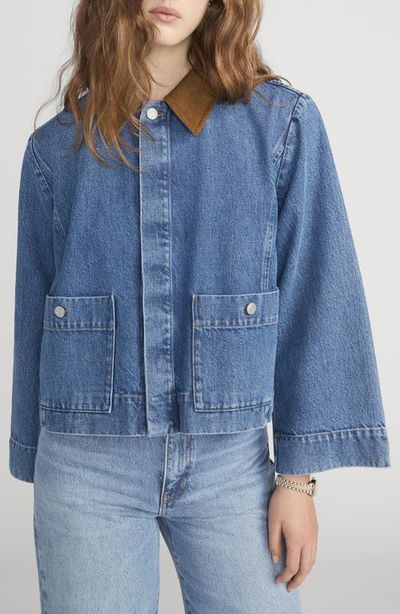 FRAME FRAME The Crop Denim Swing Jacket