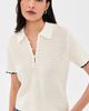 FRAME FRAME The Daybreak Polo Top Cream Multi - 2