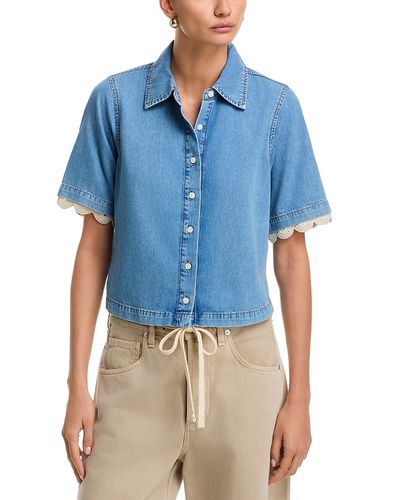 Frame Frame The Denim Crochet Top