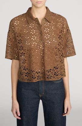 FRAME FRAME The Downing Eyelet Polo