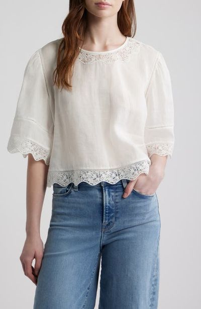 FRAME FRAME The Embroidered Ramie Top