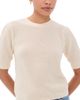 FRAME FRAME The Gathered Honeycomb Cashmere Sweater Cream - 1