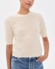 FRAME FRAME The Gathered Honeycomb Cashmere Sweater Cream - 2