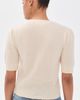 FRAME FRAME The Gathered Honeycomb Cashmere Sweater Cream - 3