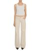 Frame Frame The Gray Cotton Low Rise Wide Leg Jeans in Cappuccino - 2