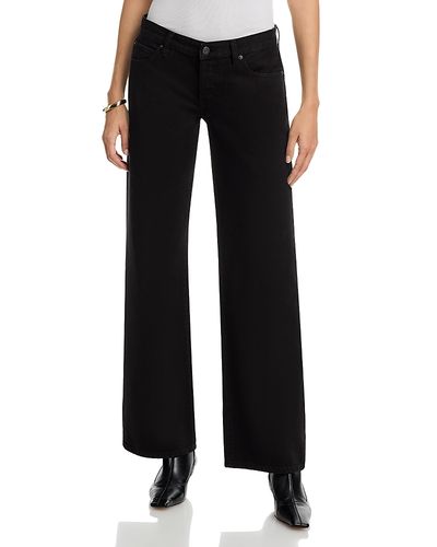 Frame Frame The Gray Mid Rise Relaxed Bootcut Jeans in Black