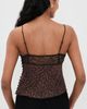 FRAME FRAME The Lace Delphine Silk Camisole Dark Leopard Multi - 3