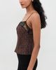 FRAME FRAME The Lace Delphine Silk Camisole Dark Leopard Multi - 4