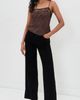 FRAME FRAME The Lace Delphine Silk Camisole Dark Leopard Multi - 5