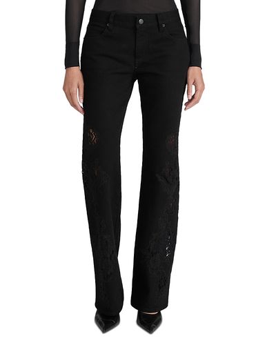 Frame Frame The Lace Rodeo Low Rise Jeans in Black