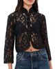 FRAME FRAME The Lace Salon Top Black - 1