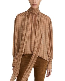 Frame Frame The Lantern Silk Scarf Blouse