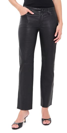 FRAME FRAME The Leather Cigarette Pants Black