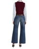 Frame Frame The Leather Contrast Swing High Rise Jeans in Sail - 3