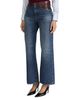 Frame Frame The Leather Contrast Swing High Rise Jeans in Sail - 4