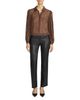 Frame Frame The Leather Mid Rise Ankle Cigarette Jeans in Black - 2