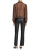 Frame Frame The Leather Mid Rise Ankle Cigarette Jeans in Black - 3