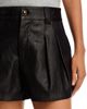 Frame Frame The Leather Pleat Front Shorts - 5