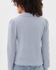 FRAME FRAME The Long Sleeve Honeycomb Polo Sweater Grey Blue - 3