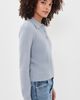 FRAME FRAME The Long Sleeve Honeycomb Polo Sweater Grey Blue - 4