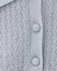 FRAME FRAME The Long Sleeve Honeycomb Polo Sweater Grey Blue - 6