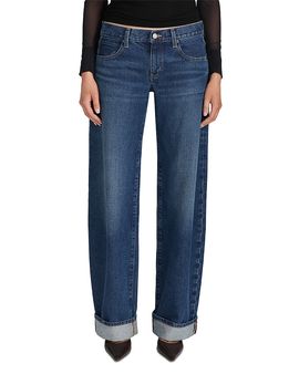 Frame Frame The Low Bow Mid Rise Cuffed Jeans in Volt