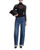 Frame Frame The Low Bow Mid Rise Cuffed Jeans in Volt - 2